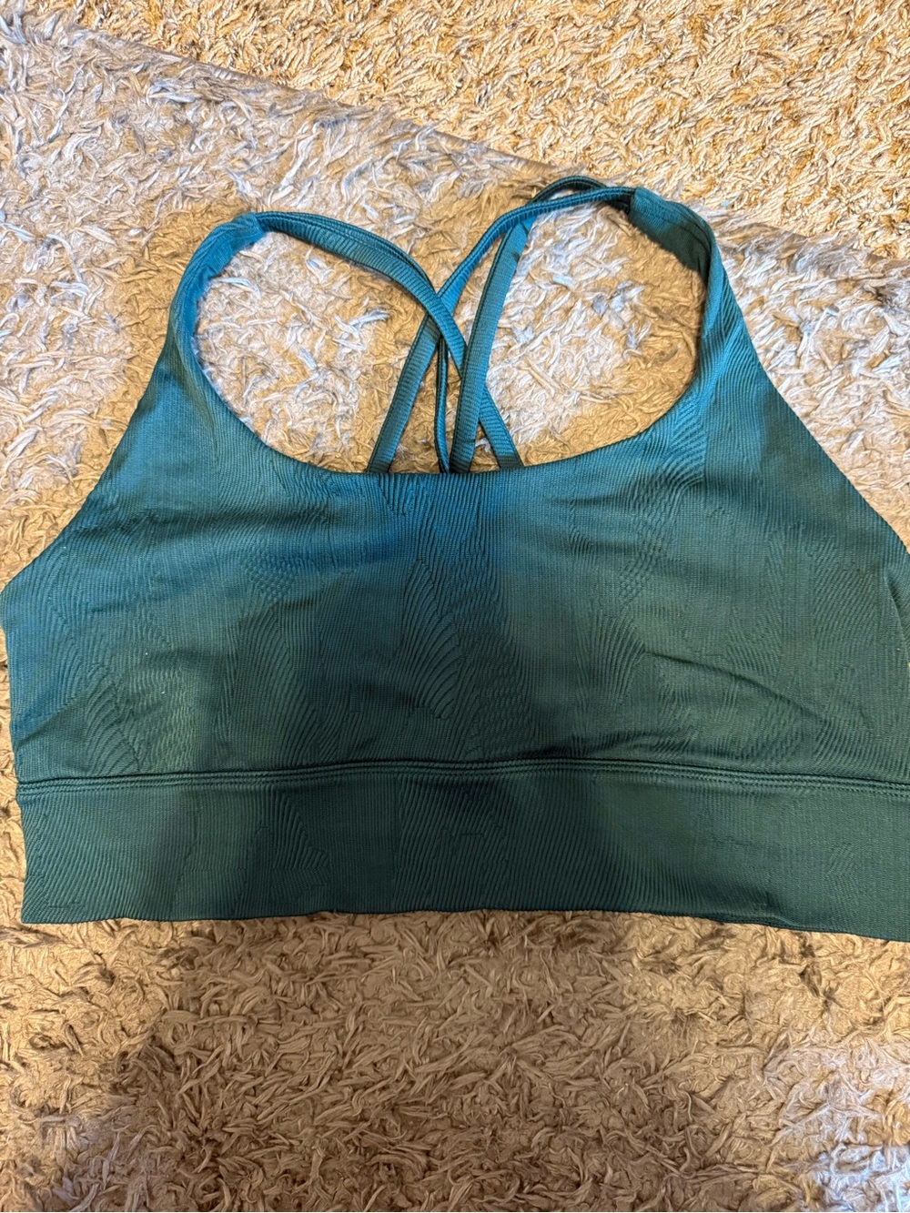 Teal Strappy Lululemon Sports Bra - Women Intimates & Sleepwear